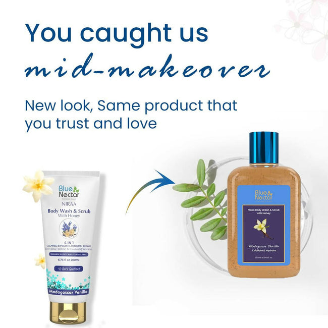 Blue Nectar Niraa Body Wash & Scrub with Honey - Madagascar Vanilla Main Image