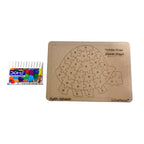 Kraftsman English Alphabets Wooden Jigsaw Puzzles Tortoise Shape Puzzle | Color Kit Included