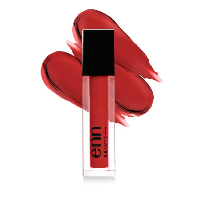 Enn Semi Matte Red Liquid Lipstick - Sangria Red Hover Image