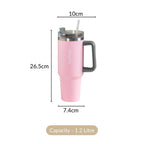 Nestasia Tumbler with Handle Straw & Lid - 1.2L (Pink)