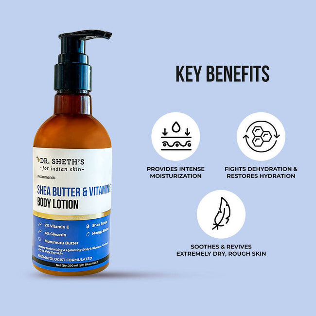 Dr. Sheth's Shea Butter & Vitamin E Body Lotion Main Image