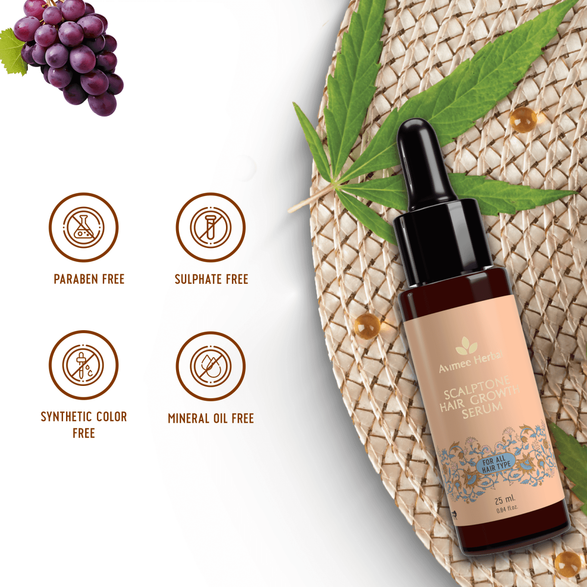 Avimee Herbal Keshpallav Hair Oil And Scalptone Hair Growth Serum Combo