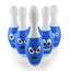 Kipa Big Size Plastic Blue Bowling Set 6 Pins 2 Balls Large Bowling Toy for Kids Multi Color with Smart Chain Carry Case