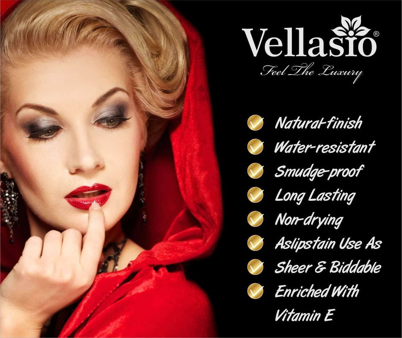 Vellasio Vegan Lip and cheek tint - Pink Brown