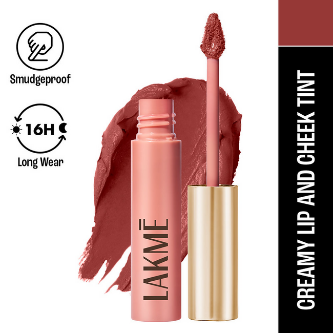 Lakme Double Duty Lip & Cheek Mousse Matte Lipstick - Burgundy Lush Main Image