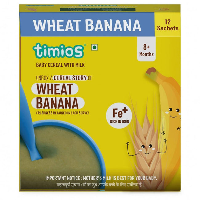 Timios Organic Wheat Banana Baby Cereal Hover Image