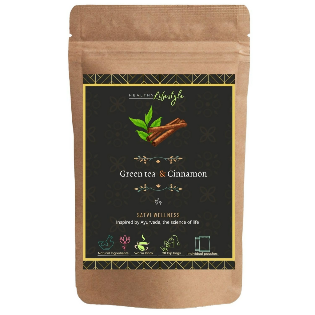 Satvi Wellness Blend Of Green Tea And Cinnamon Tea Bags