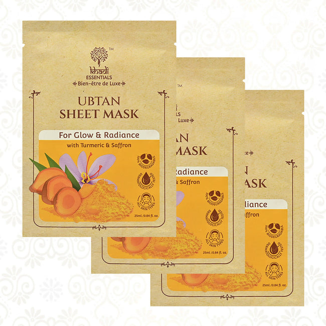 Khadi Essentials Ubtan Serum Sheet Mask Main Image