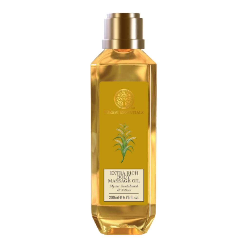 Forest Essentials Extra Rich Body Massage Oil Mysore Sandalwood & Vetiver