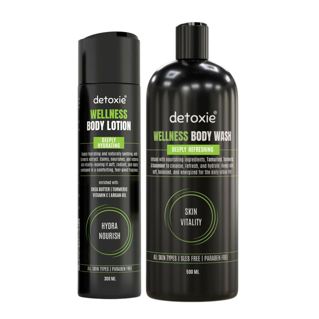 Detoxie Body Wash & Body Lotion Combo - Wellness Hover Image