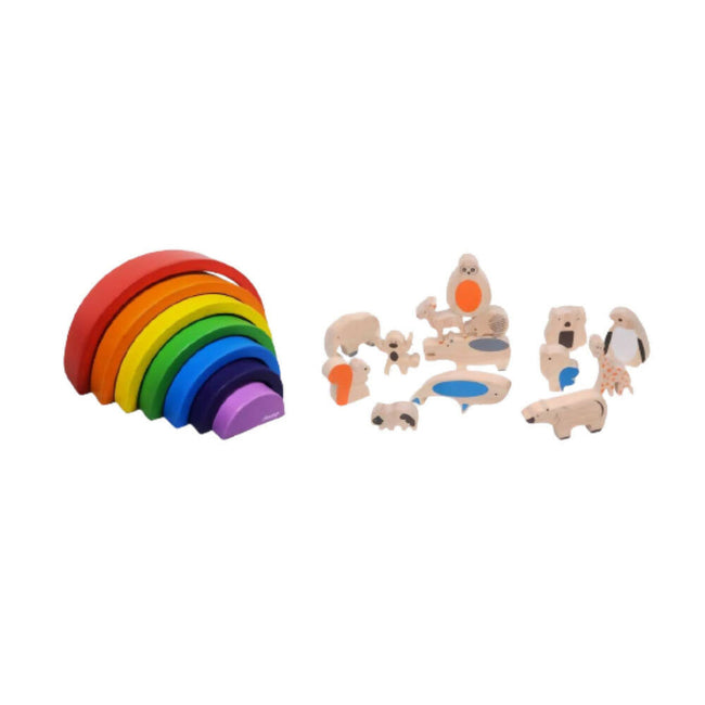 Matoyi Balancing Animals & Rainbow Stacker Combo Hover Image