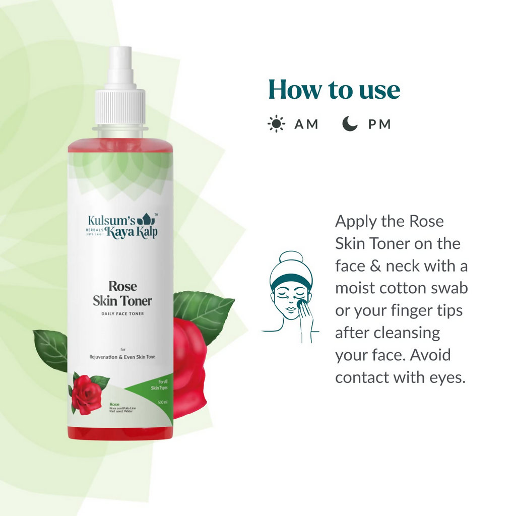 Kulsum's Kaya Kalp Rose Skin Toner For Rejuvenation & Even Skin Tone