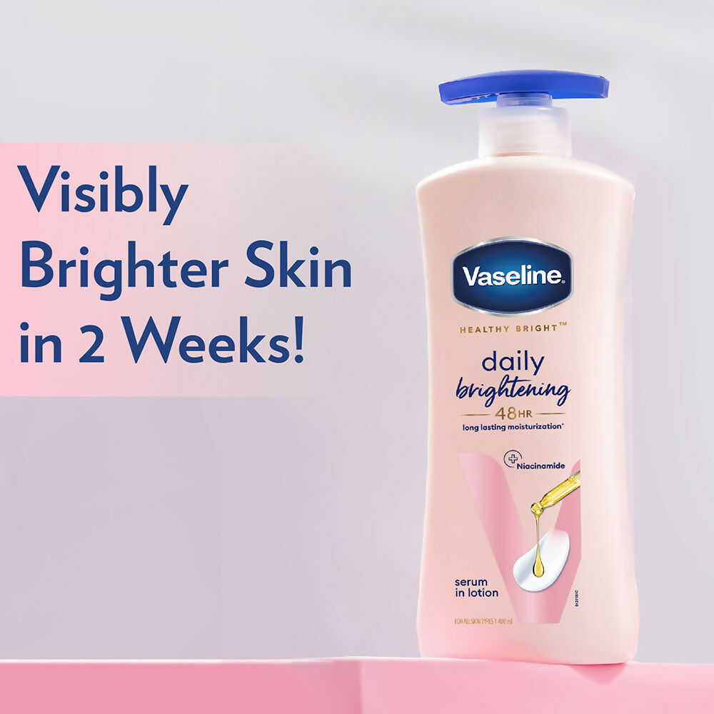 Vaseline Healthy Bright Daily Brightening Body Lotion & Gluta-Hya Overnight Radiance Serum-In-Lotion Combo