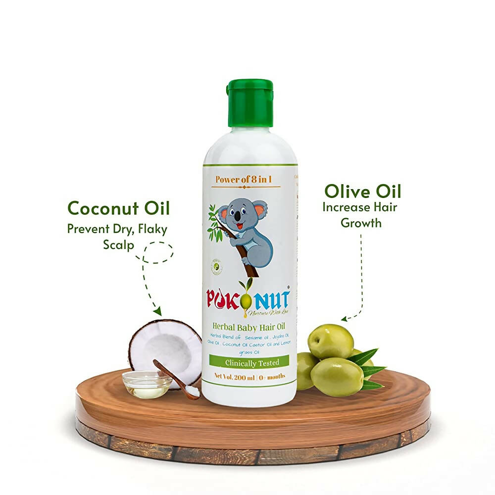 Pokonut Herbal Chemical Free Baby Hair Oil