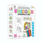 Sardar Ji Ki Dukan Ratna's Mandala Art Unicorn The Colouring Kit 20 Sheets With 12 Sketch Pens Inside