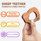 Matoyi Fish Rattle & Color Bowling Pin & Rainbow Stacker & Sheep Teether & Flat Disk Rattle For Kids