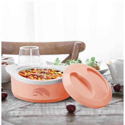 Milton New Marvel 1000 Inner Steel Casserole For Roti/Chapati - Peach Color