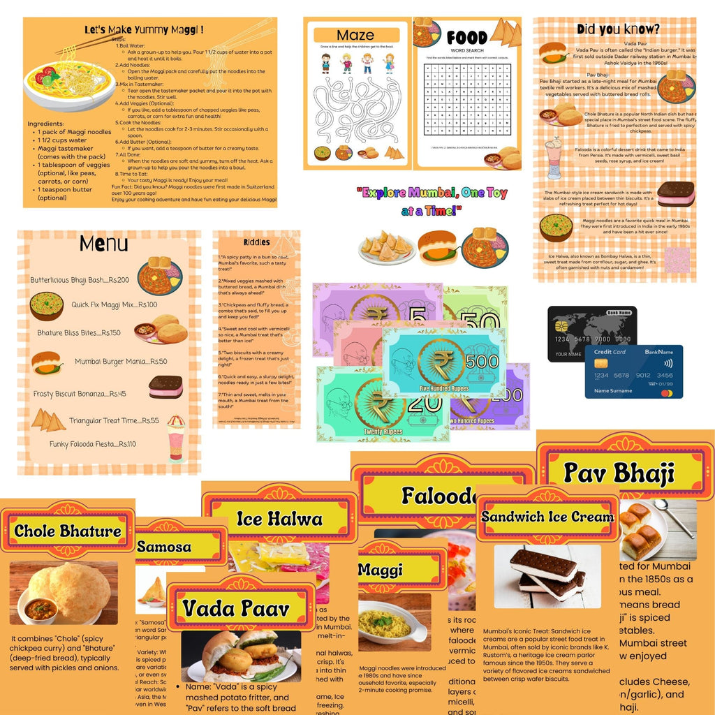 The Small Wonderland Aamchi Mumbai Pretend Play Food Toys- Indian food inspired kitchen toys