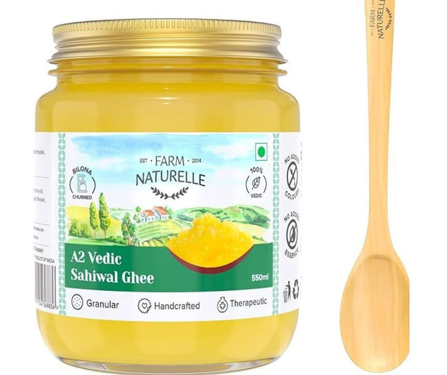 Farm Naturelle A2 Vedic Sahiwal Ghee - Desi Cow Ghee | Natural, Healthy, and Pure | Cultured Cow Ghee Main Image