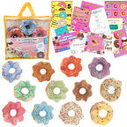 The Small Wonderland Pretend Play Donut Shop Set – 12 Colorful Fabric Donuts with Play Menu, ATM Cards, Money, and Shop Poster