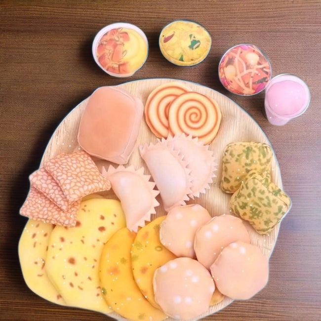The Small Wonderland Maratha Samrat Thali -Maharashtrian food Inspired pretend Fabric Toys Main Image