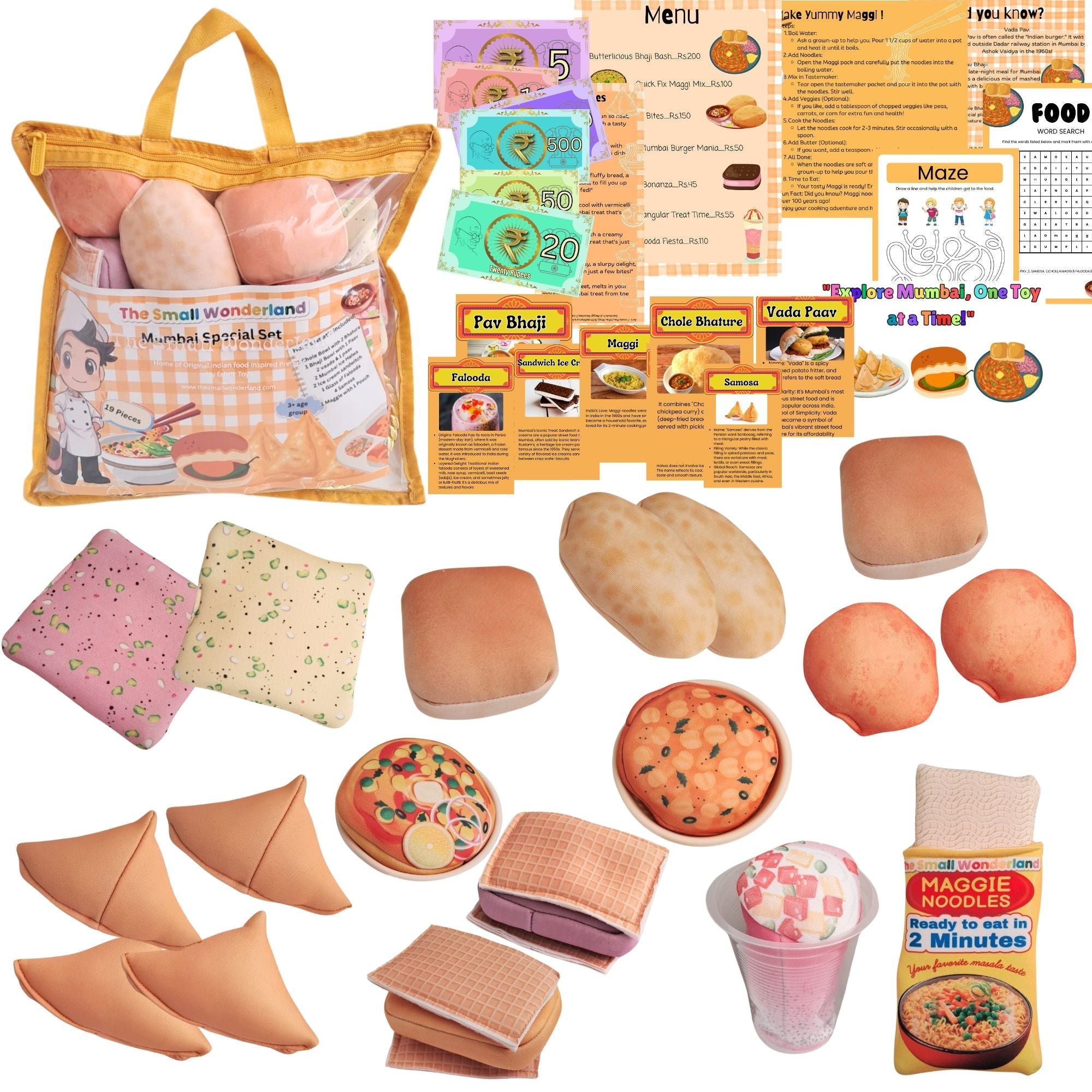 The Small Wonderland Aamchi Mumbai Pretend Play Food Toys- Indian food inspired kitchen toys