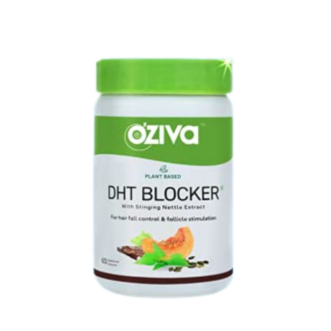 OZiva Plant Based DHT Blocker For Hair Fall Control With Stinging Nettle Extract Main Image