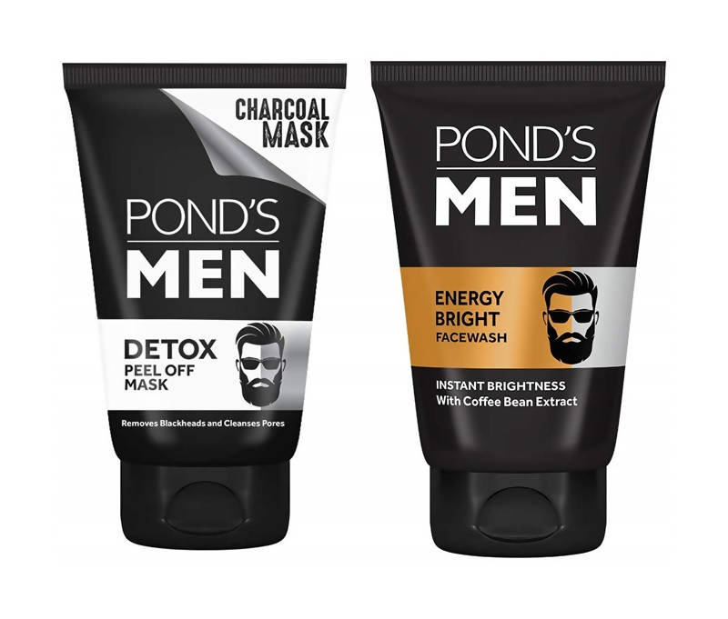 Ponds Men's Energy Bright Face Wash And Men Detox Peel Off Mask