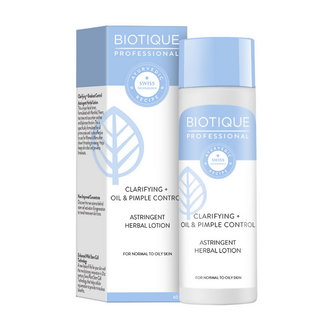 Biotique Professional Clarifying + Oil & Pimple Control Astringent Herbal Lotion Hover Image