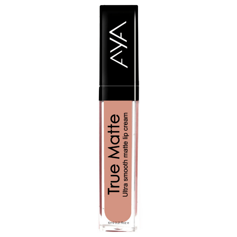 AYA True Matte Liquid Lipstick, Ultra Smooth Matte Lip Cream - 03 Brown Nude