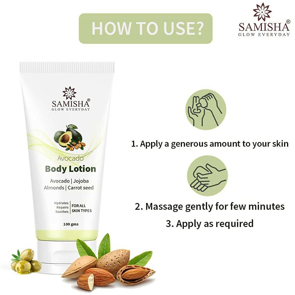 Samisha Natural Avocado Body Lotion For Dry Skin