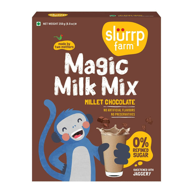 Slurrp Farm Chocolate Milk Mix Sweetened with Jaggery Powder Hover Image