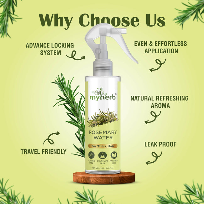 Myherb Rosemary Water Hair Spray For Regrowth, Helps Reduce Hairfall, Strengthens Hair Main Image