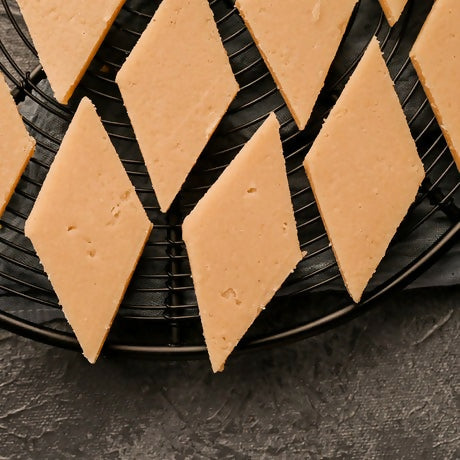 Vellanki Foods Kaju Burfi | Delicious Indian Sweets | Homemade Kaju Burfi Sweets Hover Image