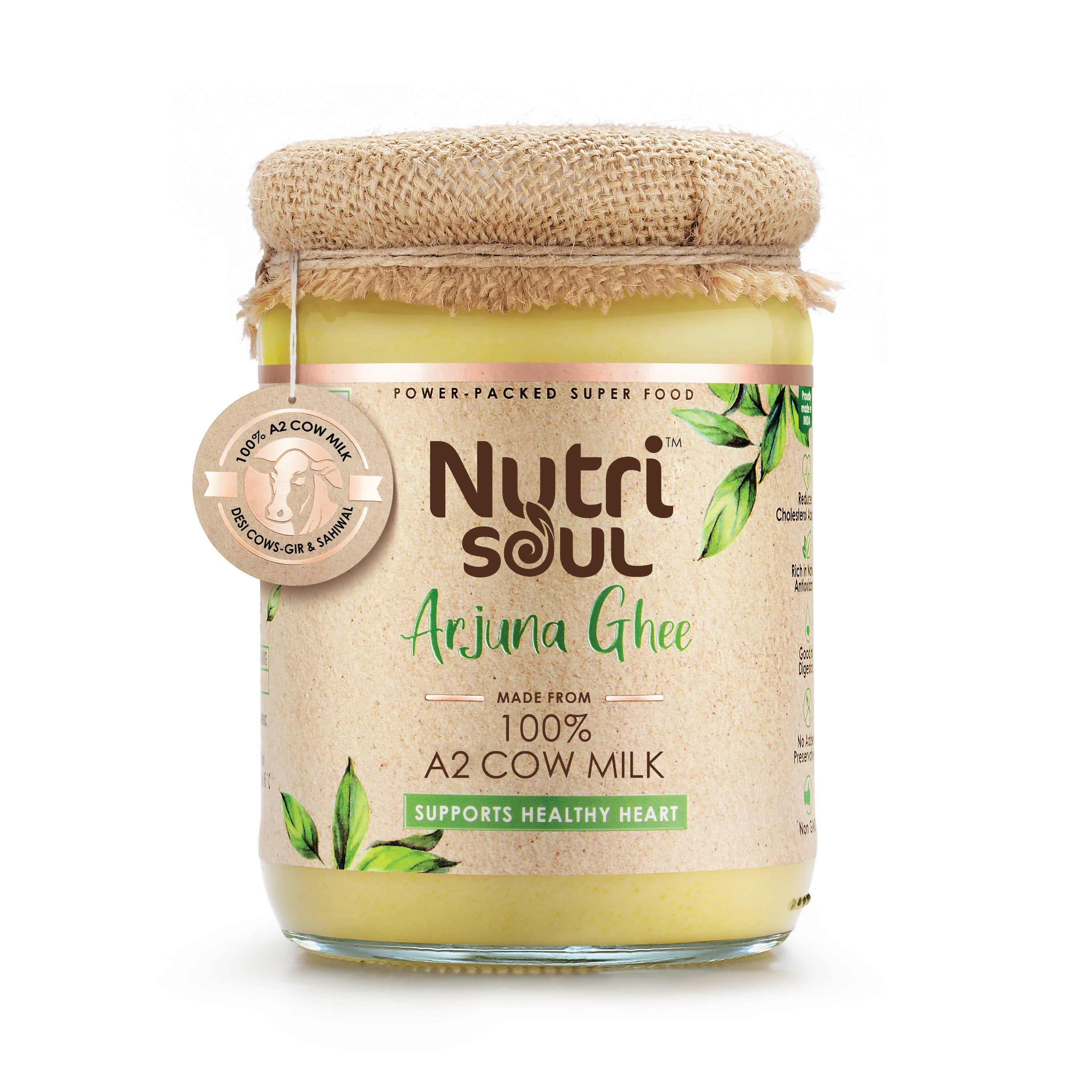 Nutrisoul Arjuna Ghee | Traditional Curd Churned | Pure and Natural Desi Ghee