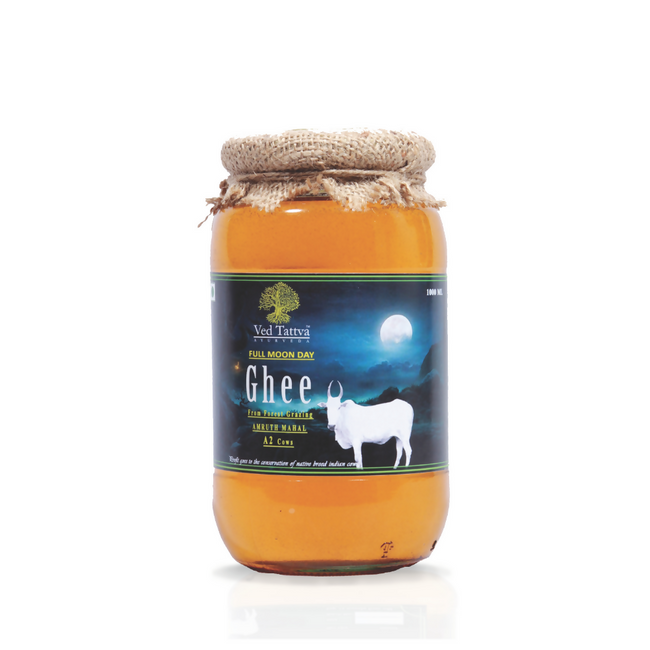 Tatsat Full Moon Day Ghee From Forest Gazing Amruth Mahal A2 Cows | Pure A2 Ghee, Natural & Healthy, Non-GMO Hover Image