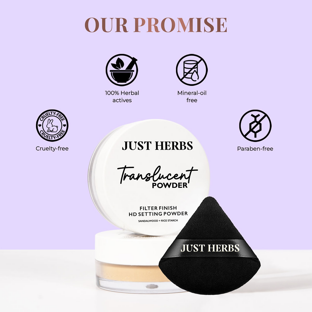 Just Herbs HD Setting Loose Powder - Translucent