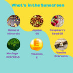 Puddles Kids Happy Troupers Mineral Sunscreen, Age 2-12 Years for SPF 30- UVA, UVB Protection