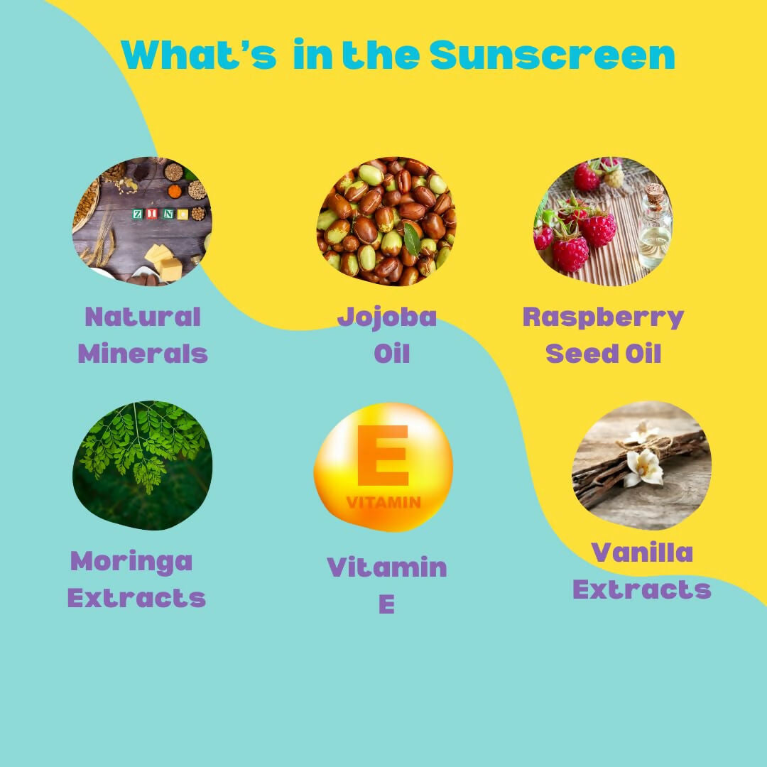 Puddles Kids Happy Troupers Mineral Sunscreen, Age 2-12 Years for SPF 30- UVA, UVB Protection