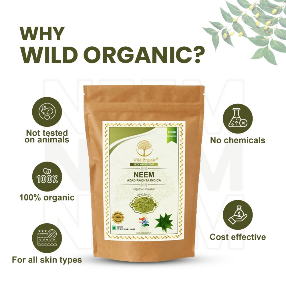 Wild Organic Neem Leaf Powder For Face And Hair Pack