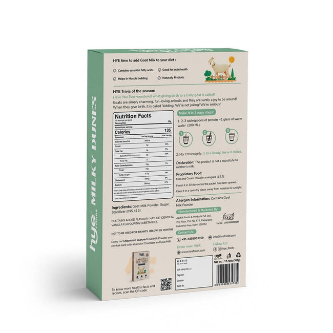 Hye Foods Milky Dunes Goat Milk Powder - Vanilla Flavour Main Image