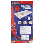 Skoodle Marvel Spider-Man Sling Puck Game, Super Fast Portable Table Board Game for Kids and Adults