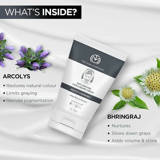 The Man Company Anti-Graying Hair & Beard Cream for Men Main Image