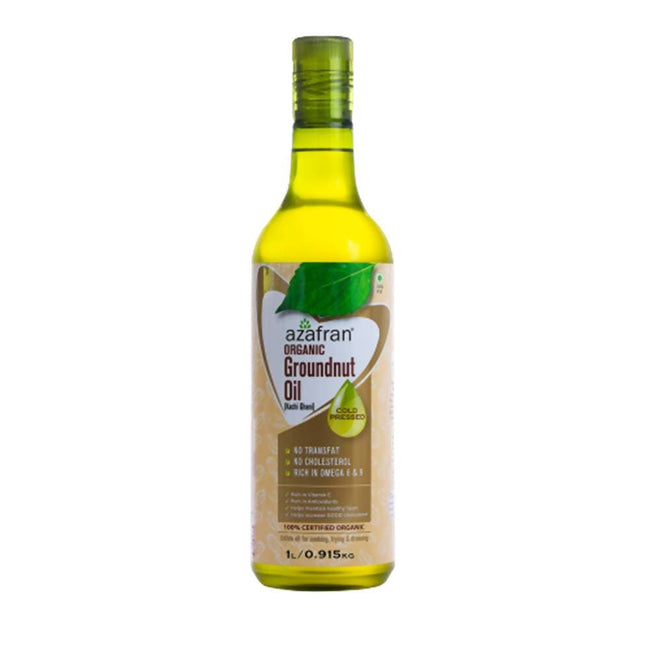 Azafran Organic Groundnut Oil (Cold Pressed) Hover Image