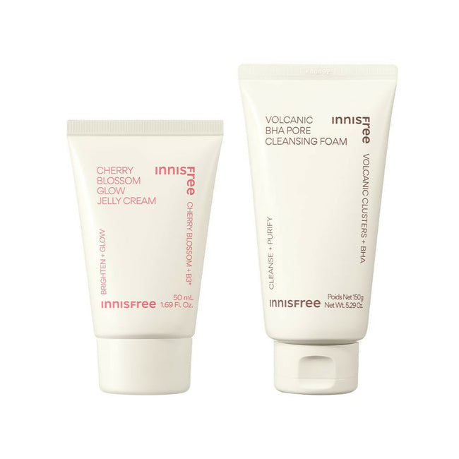 Innisfree Jeju Cherry Blossom Jelly Cream with Niacinamide & Volcanic BHA Pore Cleansing Foam Hover Image