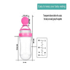 Goodmunchkins Silicone Spoon Food Feeder Silicone Bottle for Babies-Pink