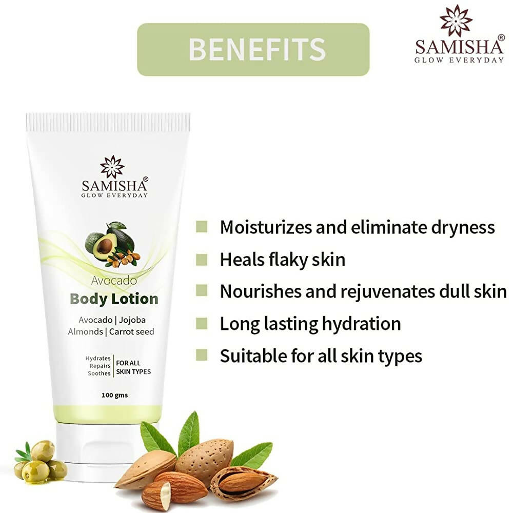 Samisha Natural Avocado Body Lotion For Dry Skin