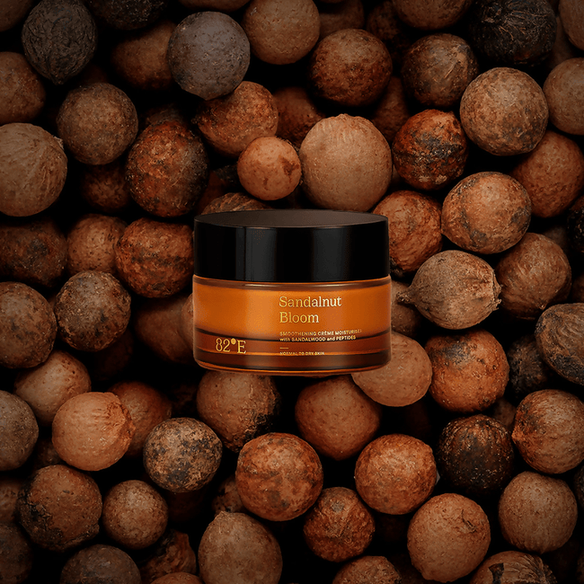 82°E By Deepika Padukone Sandalnut Bloom Smoothening crème moisturiser with sandalwood and peptides Hover Image