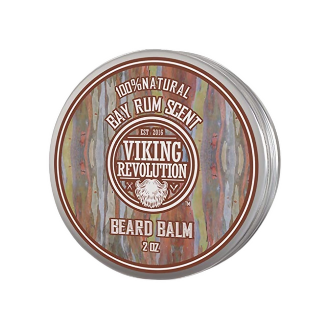 Viking Revolution Bay Rum Beard Balm- All Natural Argan Oil and Jojoba Oil Hover Image