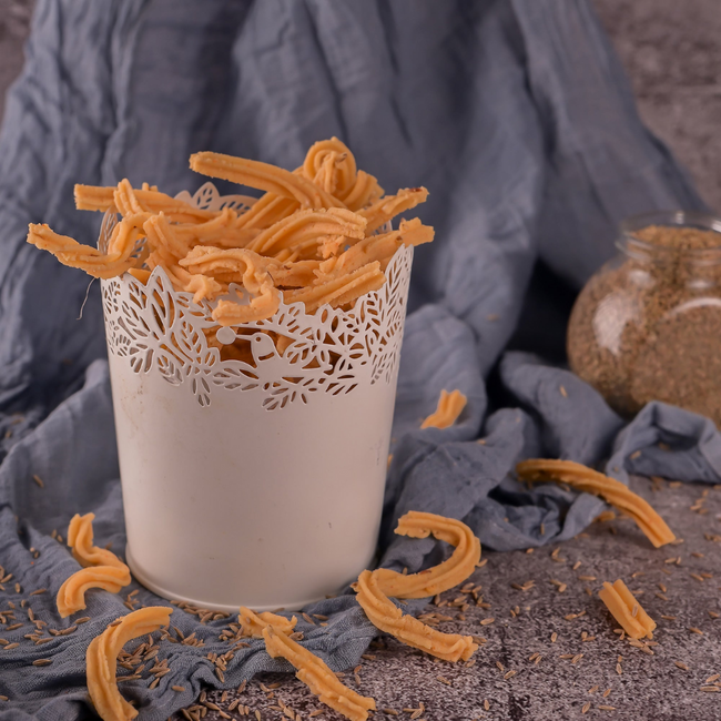 Vellanki Foods Murukulu | Ready to Eat Snacks | Flavourful Namkeens | No Artificial Preservatives Hover Image